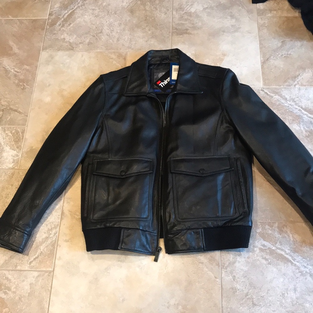 BRAND NEW MENS VINCE CAMUTO LEATHER JACKET!! NWT!!